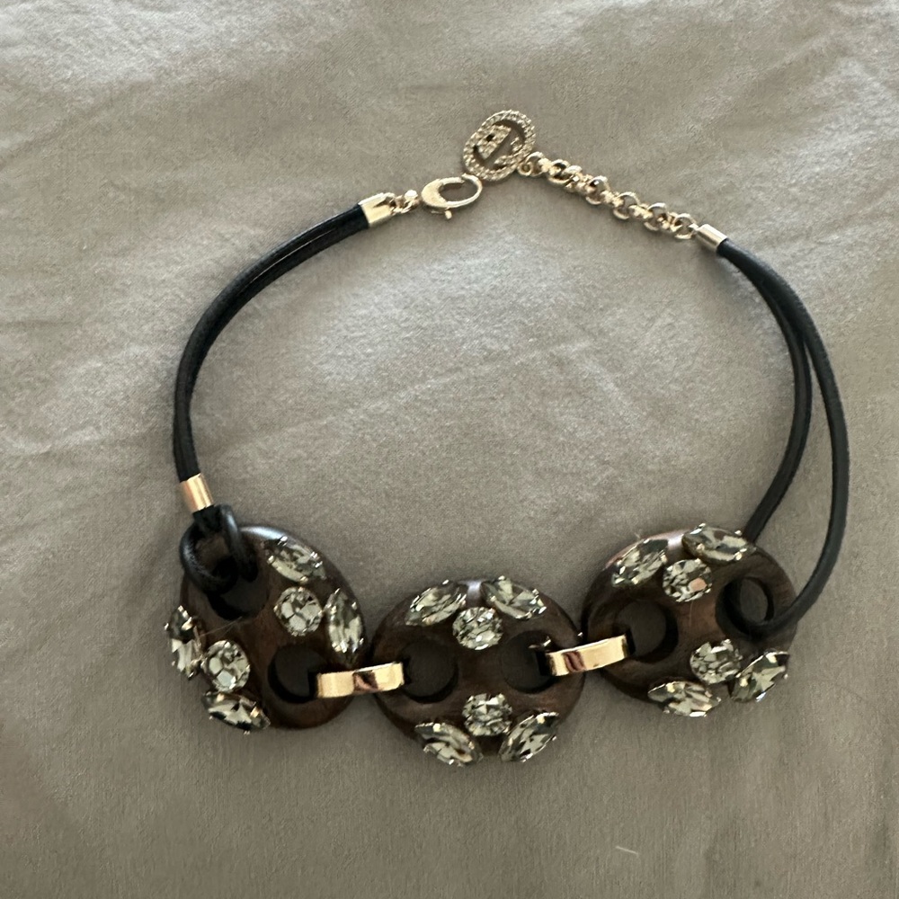 Gucci Brown and Gold Statement Necklace
